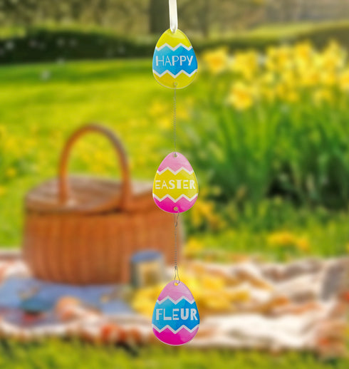 Hanging Happy Easter Eggs